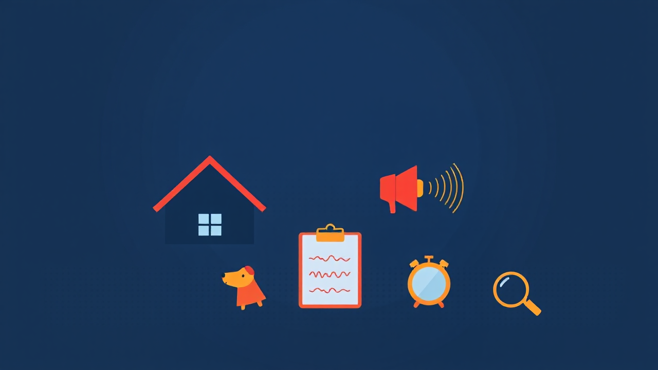 Hero illustration for: Neighbour Says Their Dog Doesn't Bark? How to Prove It