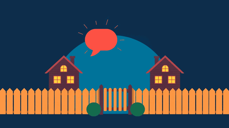 Hero illustration for: How to Talk to Your Neighbour About Their Barking Dog