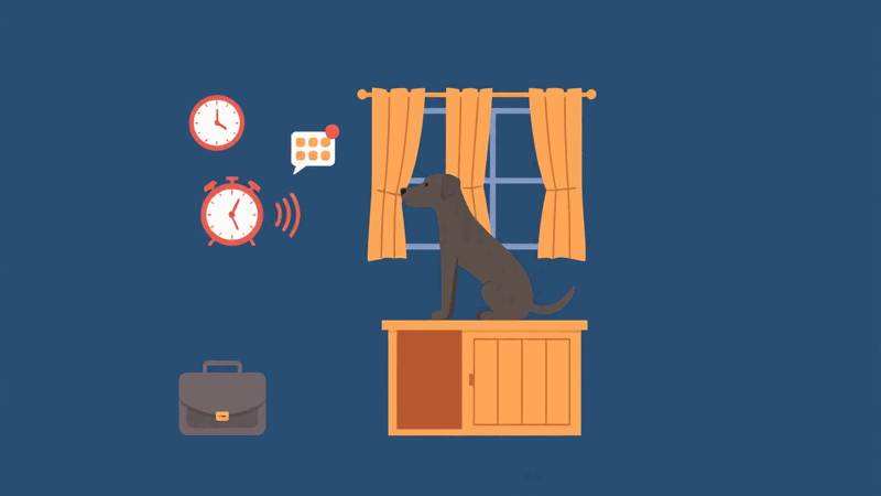 Hero illustration for: How to Tell If Your Dog Barks While You're at Work