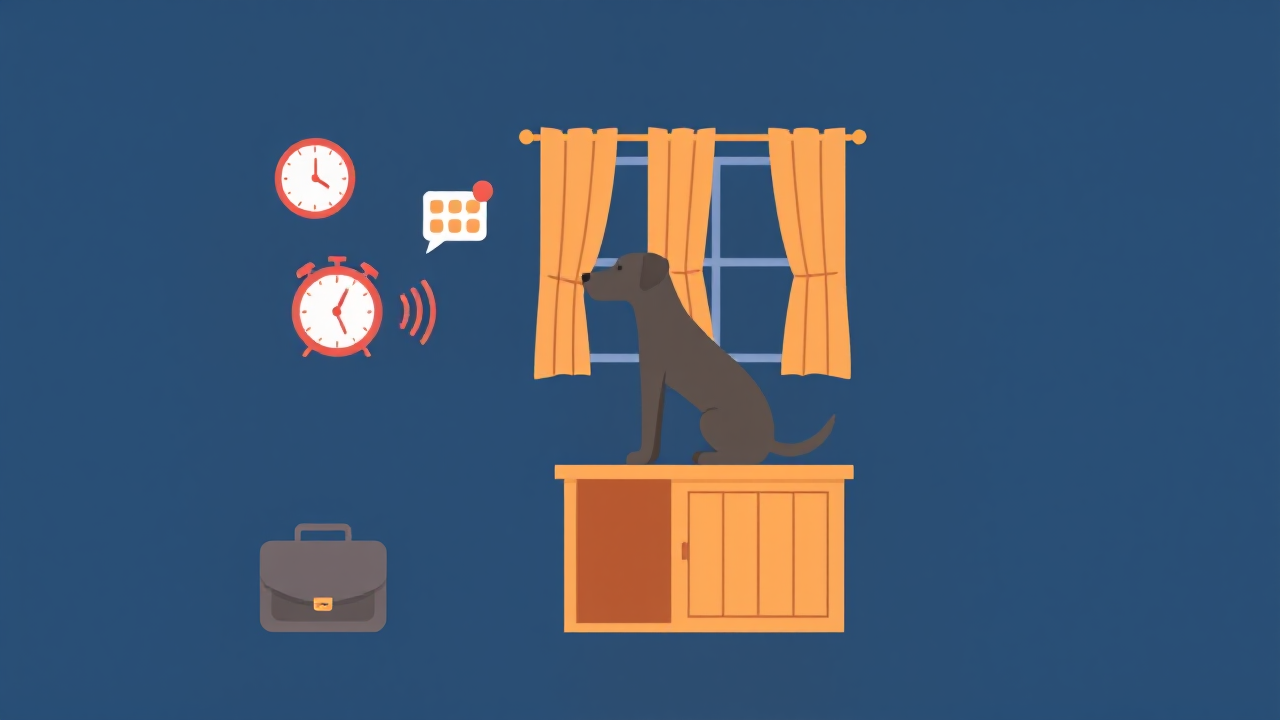 Hero illustration for: How to Tell If Your Dog Barks While You're at Work